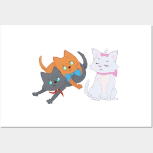 Three kittens Posters and Art